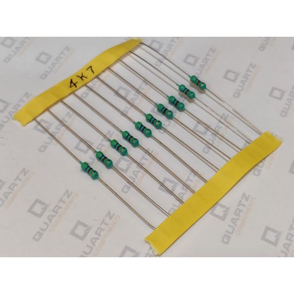 4.7K ohm, 1/4 Watt Resistor with 5% tolerance (Pack of 10)
