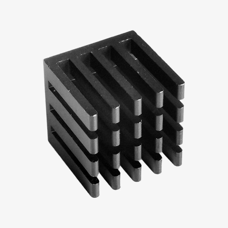 Black Aluminium Heatsink for Raspberry Pi (With adhesive tape) - 14x14x11 mm