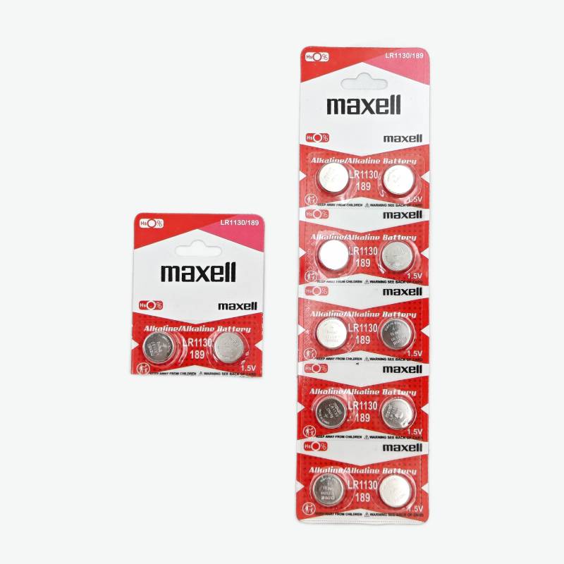 Maxell LR1130 1.5V Alkaline Button Coin Cell Battery (Pack of 2)