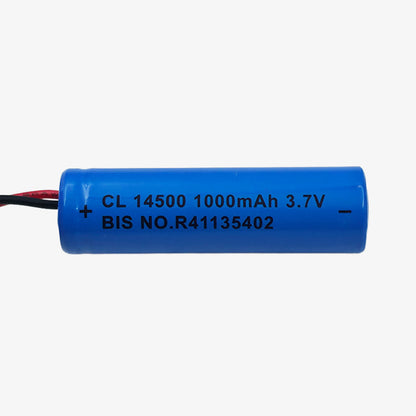 1000mAh 3.7V 14500 Li-ion Battery with BMS and JST Connector