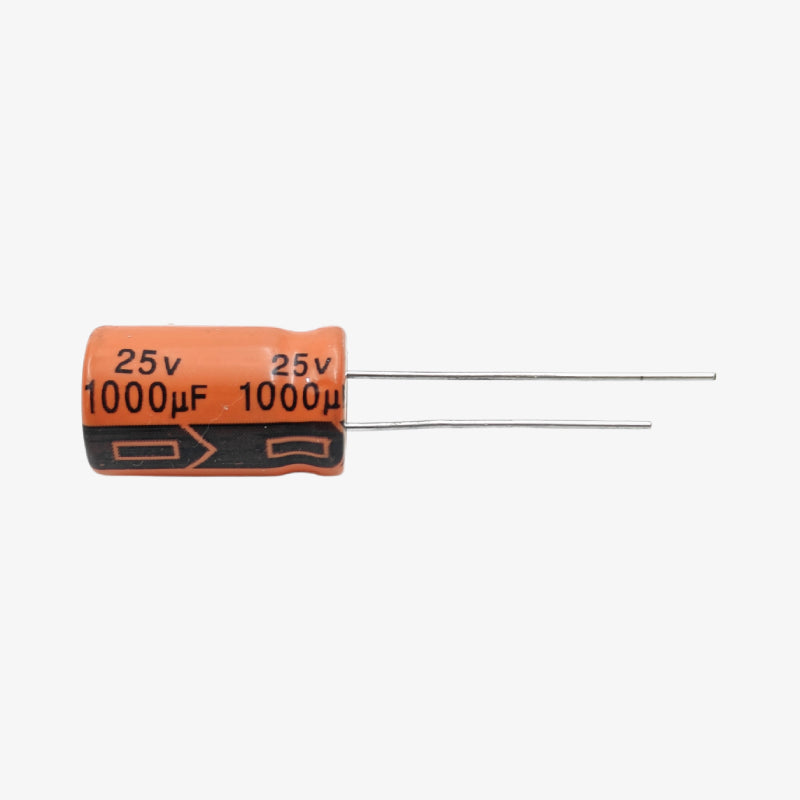 1000uF 25V Radial Electrolytic Capacitor - Through Hole Package