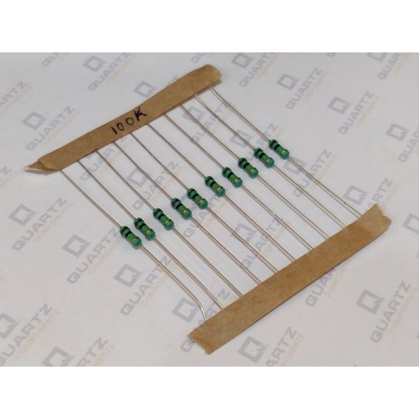 100K ohm, 1/4 Watt Resistor with 5% tolerance (Pack of 10)