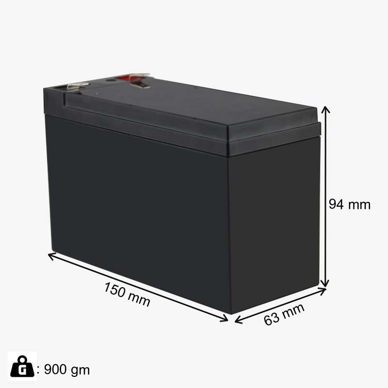 WATTNINE® 12V 10Ah Rechargeable Lithium Ion (NMC) Battery Pack with Warranty and Box for Agricultural, Industrial and Commercial Applications