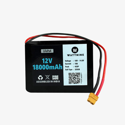 WATTNINE® 12.8V 18Ah Lithium Battery Pack with Warranty