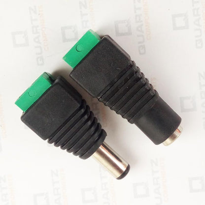 1 Pair Male + Female CCTV Cameras 2.1mm x 5.5mm DC Plug