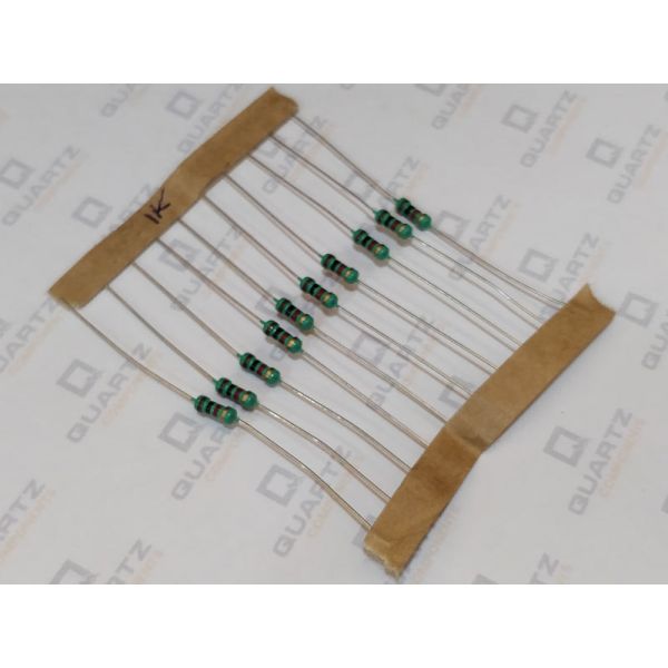 1K ohm, 1/4 Watt Resistor with 5% tolerance (Pack of 10)