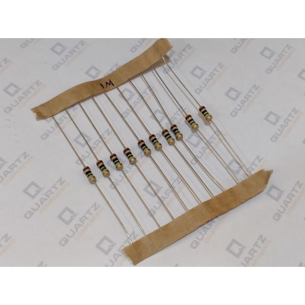 1M ohm, 1/4 Watt Resistor with 5% tolerance (Pack of 10)