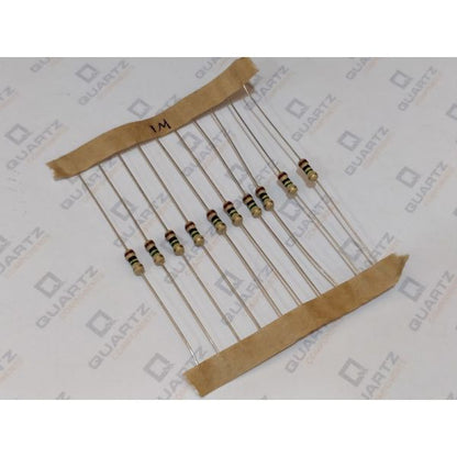 1M ohm, 1/4 Watt Resistor with 5% tolerance (Pack of 10)