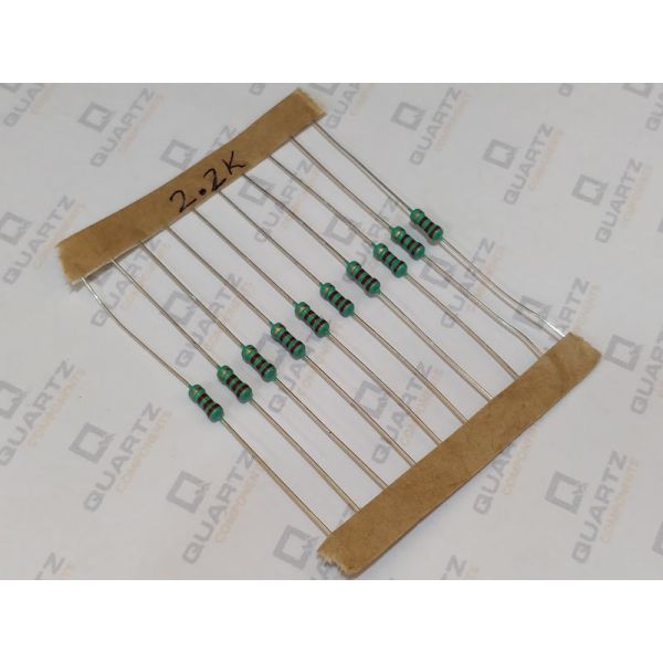 2.2K ohm, 1/4 Watt Resistor with 5% tolerance (Pack of 10)