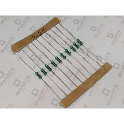 2.2K ohm, 1/4 Watt Resistor with 5% tolerance (Pack of 10)