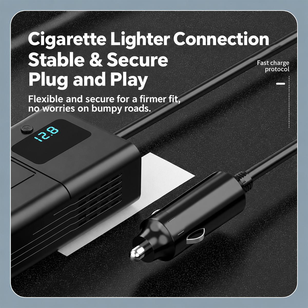 Portable car power converter for laptops, smartphones and tablets