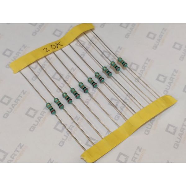 20K ohm, 1/4 Watt Resistor with 5% tolerance (Pack of 10)