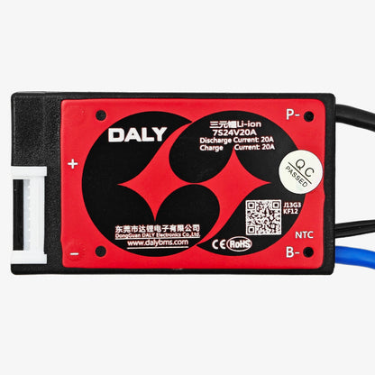 24V 7S 20A BMS Daly Waterproof BMS for Li-ion Cell (NMC) 25.9V