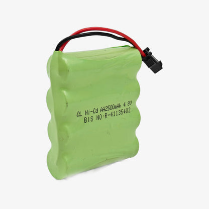 2500mAh 4.8V Ni-Cd AA Cell Battery Pack with SM Connector for Cordless Phone, Toys, Car, DIY Project Battery