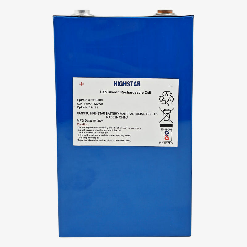 3.2V 100Ah LiFePO4 Prismatic Battery Cell (High Star Lithium Battery)