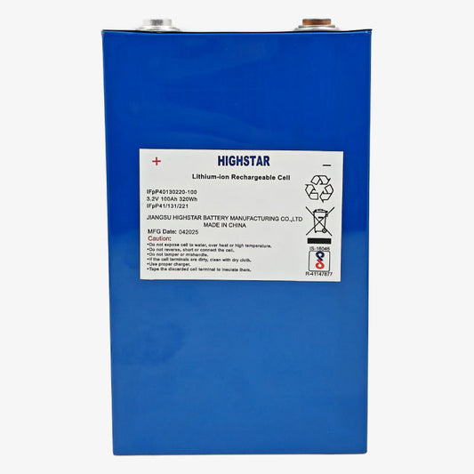 3.2V 100Ah LiFePO4 Prismatic Battery Cell (High Star Lithium Battery)