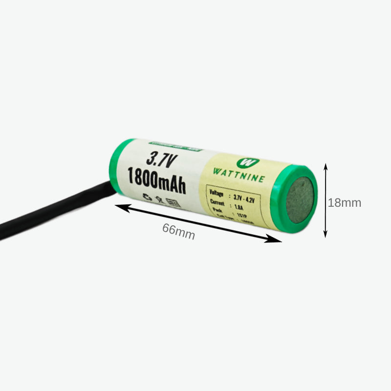 WATTNINE® 3.7V 1800mAh Rechargeable Lithium Battery Pack with Warranty