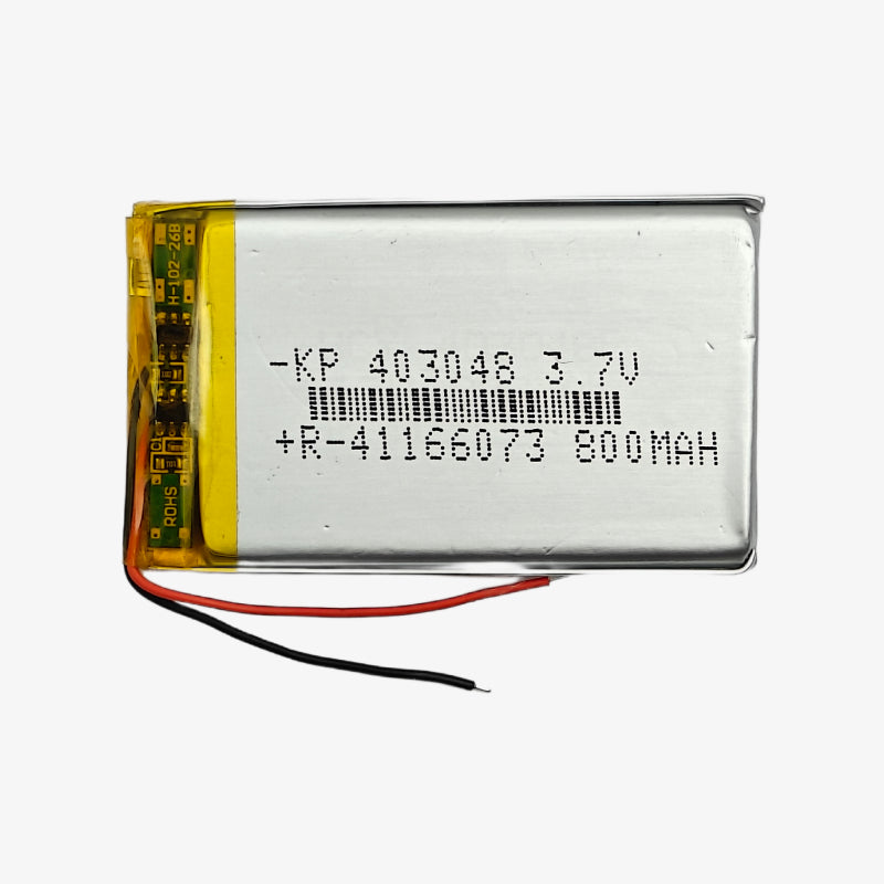 3.7V 800mAH Li-po Rechargeable Battery (KP-403048)