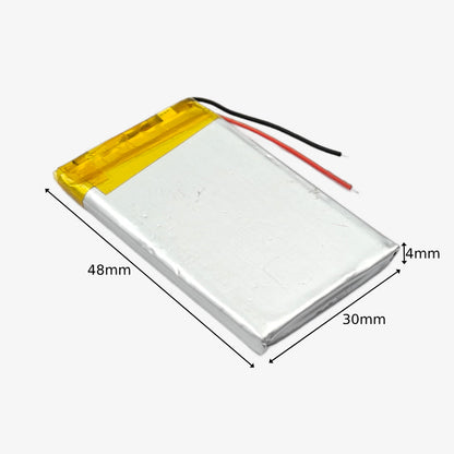 3.7V 800mAH Li-po Rechargeable Battery (KP-403048)
