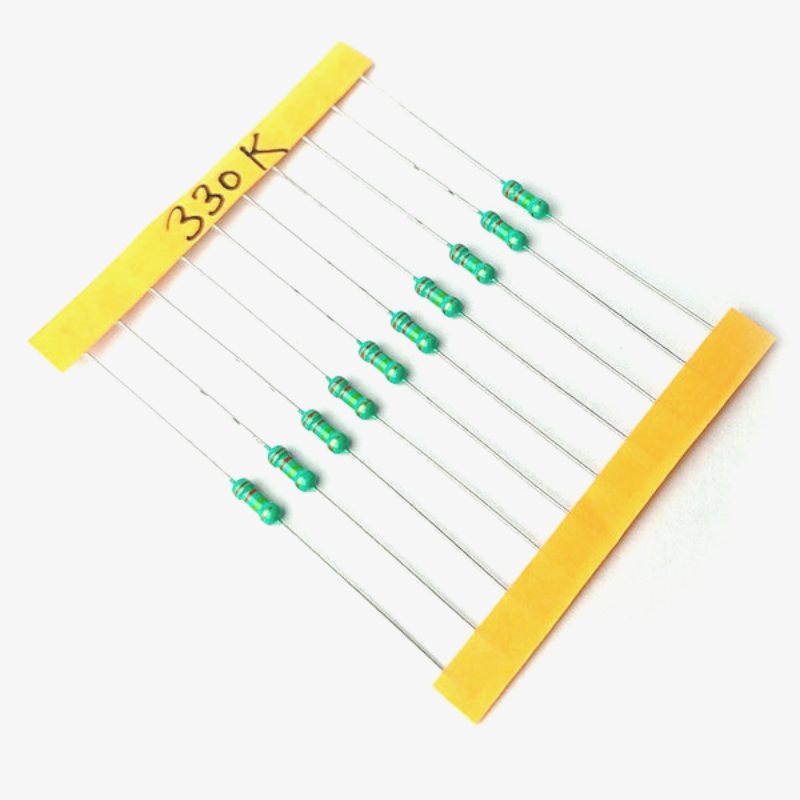 330K ohm, 1/4 Watt Resistor with 5% tolerance (Pack of 10)