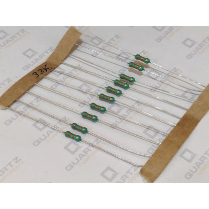 33K ohm, 1/4 Watt Resistor with 5% tolerance (Pack of 10)