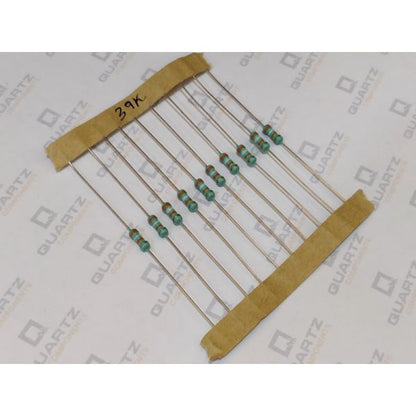 39K ohm, 1/4 Watt Resistor with 5% tolerance (Pack of 10)