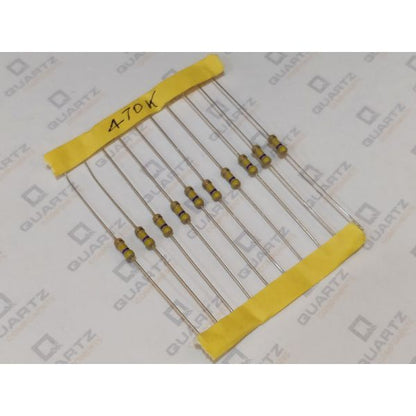 470K ohm, 1/4 Watt Resistor with 5% tolerance (Pack of 10)