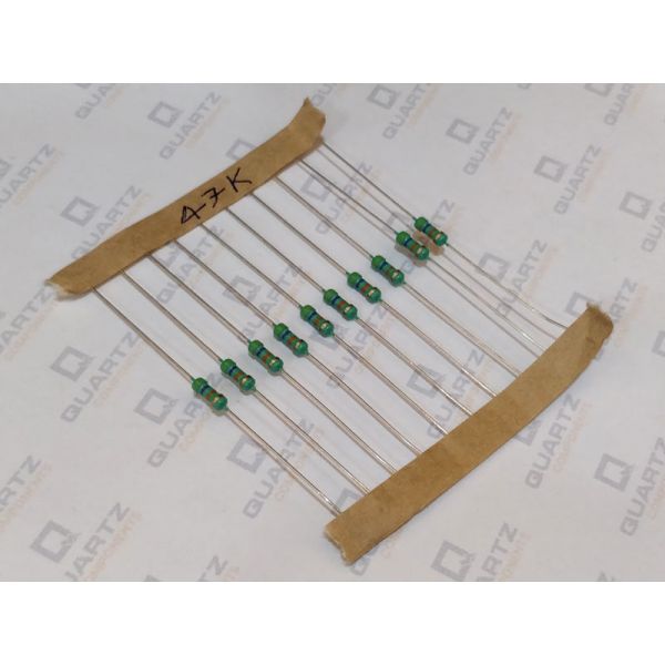 47K ohm, 1/4 Watt Resistor with 5% tolerance (Pack of 10)