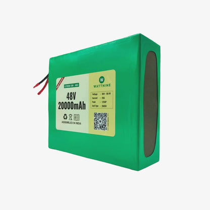 WATTNINE® 48V 20Ah Rechargeable Lithium Ion Battery with 1 year Warranty