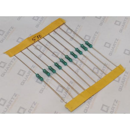510 ohm, 1/4 Watt Resistor with 5% tolerance (Pack of 10)