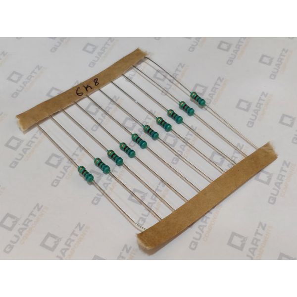 6.8K ohm, 1/4 Watt Resistor with 5% tolerance (Pack of 10)