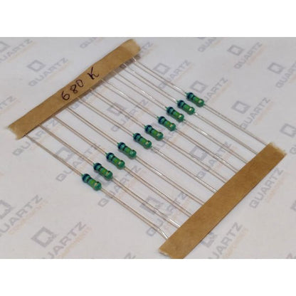 680K ohm, 1/4 Watt Resistor with 5% tolerance (Pack of 10)