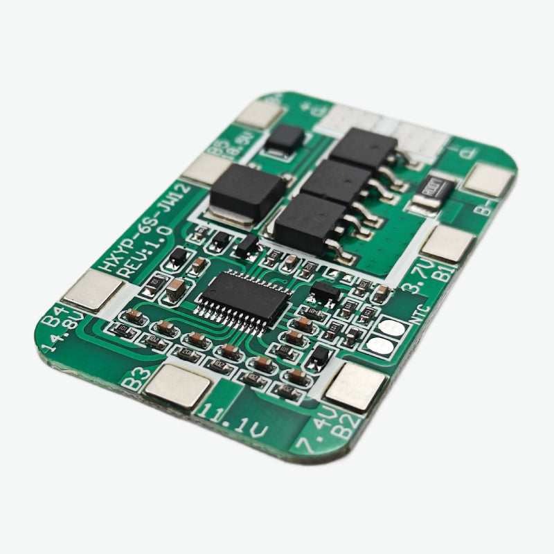 6S 20A 24V Li-ion Battery Protection Board BMS Module for 18650 Cells