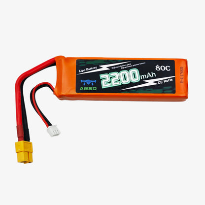 7.4V 2200mAh 2S 80C Lithium-Polymer Rechargeable Battery