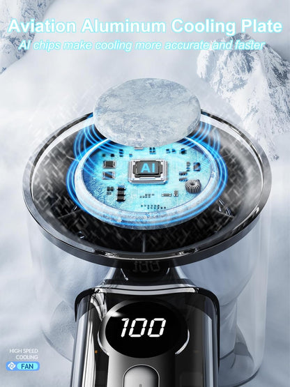 Portable Handheld Turbo Fan with Ice Cooling Plate