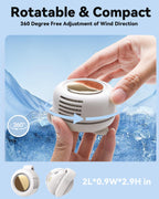 Portable Silent Mini Bladeless Fan Clip On, Small Fan Clip on for Shirt & Waist