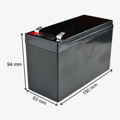 Plastic Battery Box For Lithium Battery Pack (150x94x63)mm - 6Ah/7.2Ah/10Ah