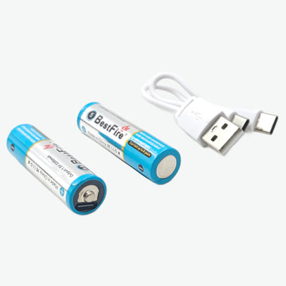 BestFire AA USB Type-C 2150mAh Rechargeable Li-ion Battery - 3200mWh(1.5V)