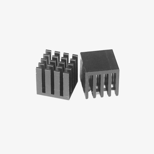Black Aluminium Heatsink for Raspberry Pi (With adhesive tape) - 14x14x11 mm