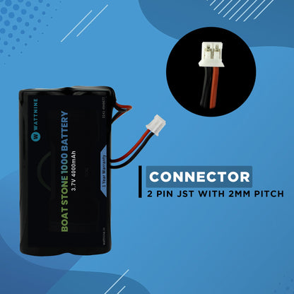 Boat Stone 1000 Battery with 1 Year Warranty