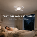 2026 New Drone Ceiling Fans with Lights and Remote, E27 Socket Ceiling Fan Light – 3-Speed Foldable Fan with Remote