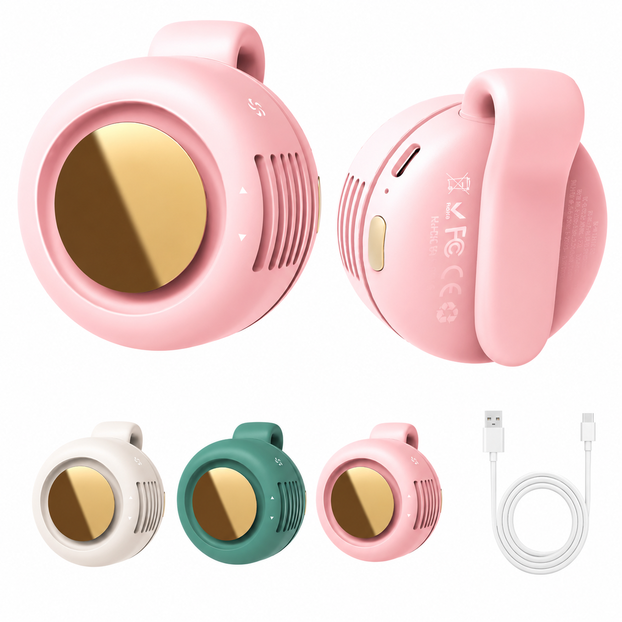 Portable Silent Mini Bladeless Fan Clip On, Small Fan Clip on for Shirt & Waist