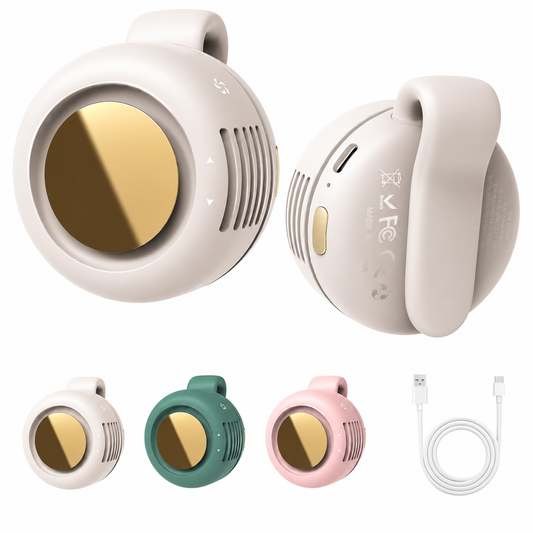 Portable Silent Mini Bladeless Fan Clip On, Small Fan Clip on for Shirt & Waist