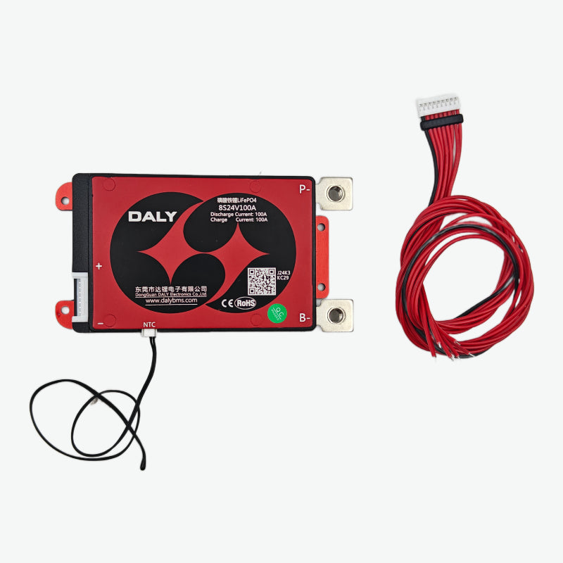 DALY LiFePO4 8S 24V 100A Waterproof Battery Management System - BMS Protection Board