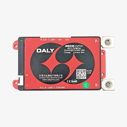 DALY Smart BMS 4S 12.8V 80A LiFePo4 Battery Management System with UART, CAN, RS485 and Bluetooth Communication Support