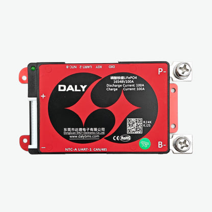 DALY Smart BMS LiFePo4 16S 48V 100A Battery Management System with UART, CAN, RS485 and Bluetooth Communication Support