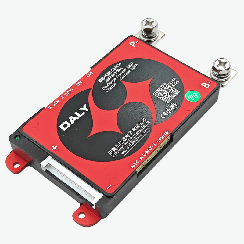 DALY Smart BMS LiFePo4 16S 48V 100A Battery Management System with UART, CAN, RS485 and Bluetooth Communication Support