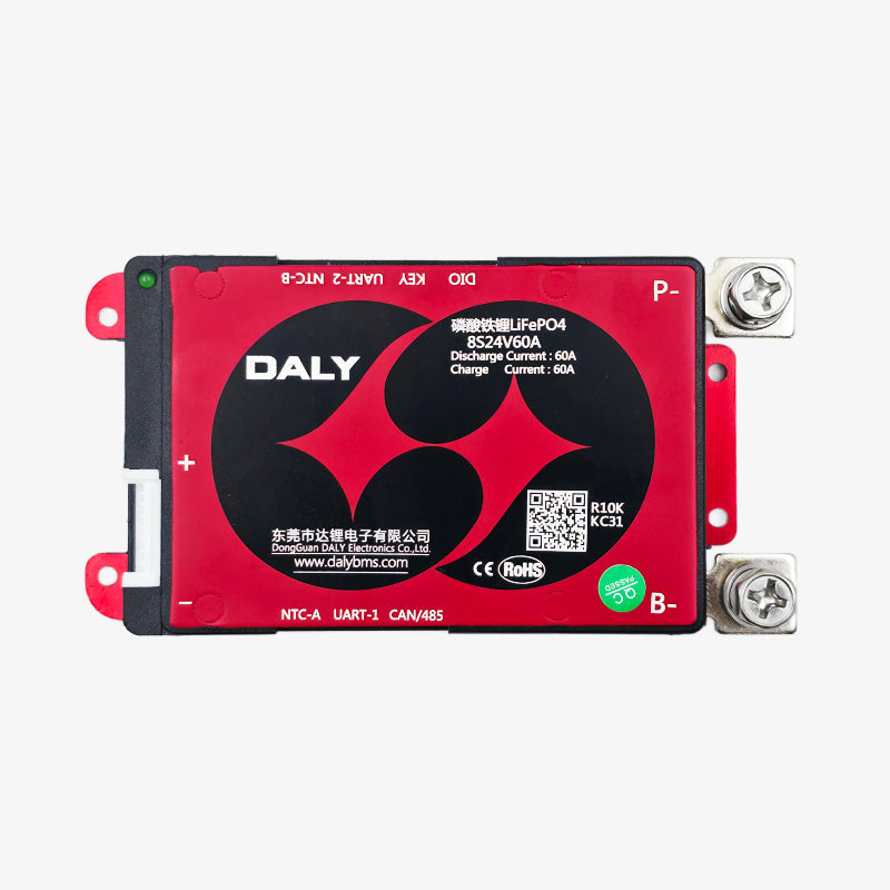 DALY LiFePo4 8S 24V 60A Smart Waterproof Battery Management System Common port with Balance- BMS Protection Board