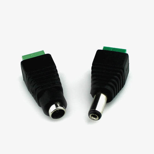 1 Pair Male + Female CCTV Cameras 2.1mm x 5.5mm DC Plug