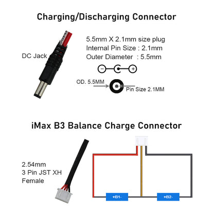 WATTNINE® 7.4V 2600mAh Rechargeable Lithium Battery Pack with Warranty (Includes BMS & Balance Pin) - 2S 1P